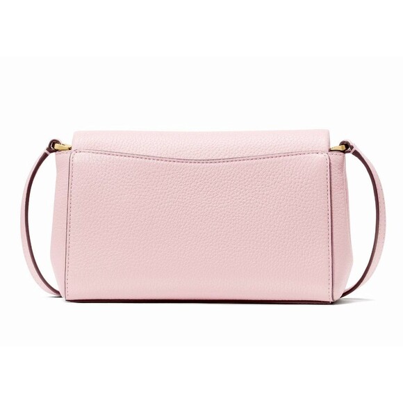 New Kate Spade Leila Mini Zip Crossbody Pebble Leather Shimmer Pink - Picture 5 of 5